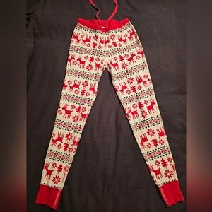 Hanna Andersson Women's Adult Deer Christmas Organic Cotton Pajama Pants SMALL